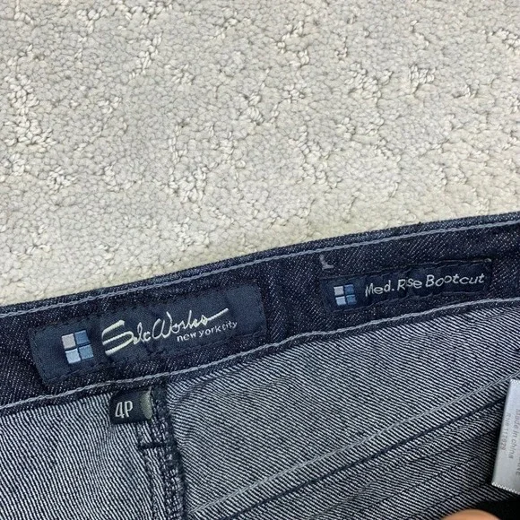 Salt Works NYCE Jeans‎ Womens 4P Med Rise Bootcut Dark Wash Denim 27x27 Actual - Picture 4 of 14